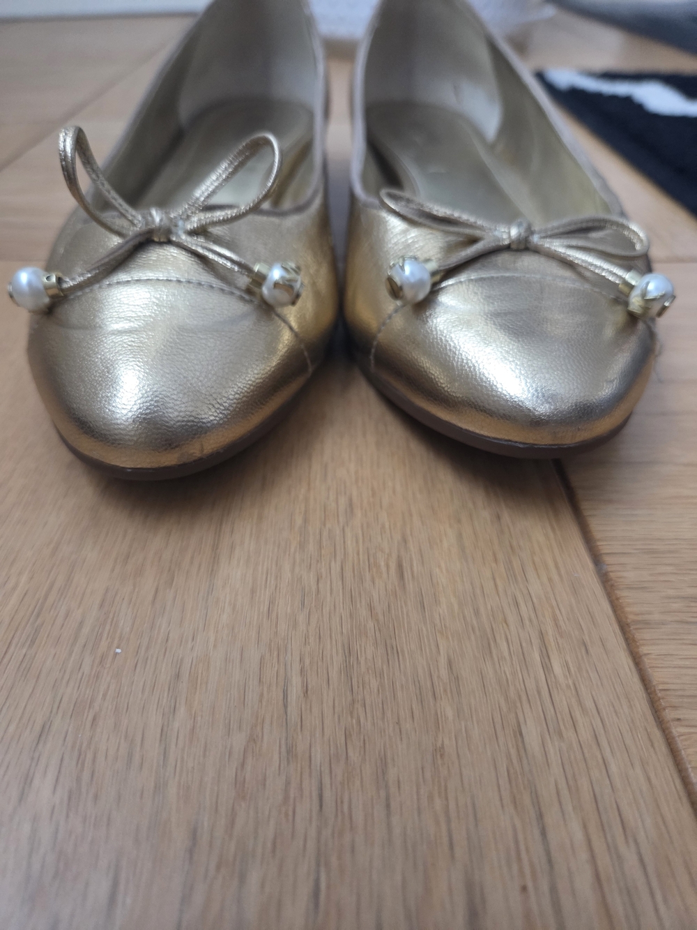 Michael Kors Gold Metallic Ballet Flats